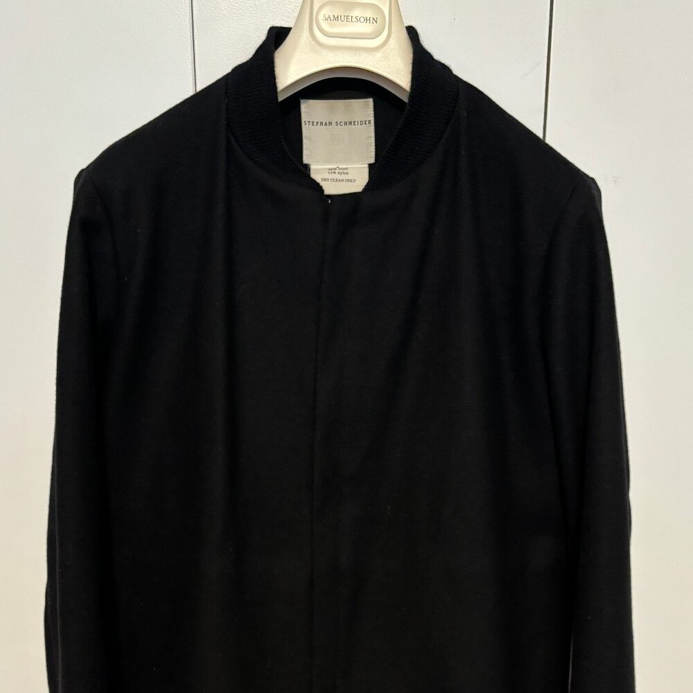 Stephan Schneider Black Wool Thinner Bomber Jacket Size 5 - Medium